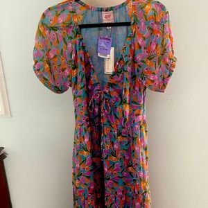 Banjanan dress floral puff sleeve